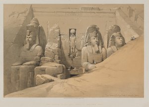 Egipto y Nubia, Volumen II: Elevación frontal del Gran Templo de Aboo Simbel, Nubia