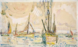 Barcos de pesca en el puerto de Locmalo de Paul Signac