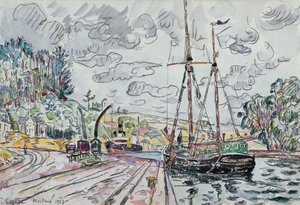 Paisaje en Pontrieux, 1927 de Paul Signac