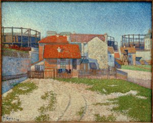 Los gasómetros, Clichy de Paul Signac