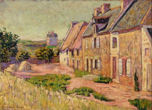 Saint-Briac, cour a la Ville Hue, 1885 de Paul Signac