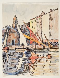 Saint-Tropez: sol de la tarde de Paul Signac