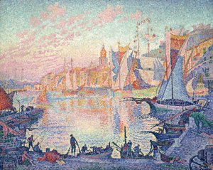 Pintura ""Saint Tropez"" de Paul Signac (1863-1935) 1901-1902 Museo Nacional de Arte Occidental, Tokio, Japón de Paul Signac