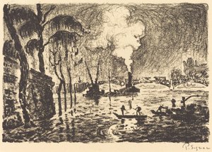 El Sena inundado en 1910 de Paul Signac