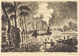 El Sena crecido en 1910 de Paul Signac