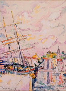 El puerto de Saint-Tropez, 1918 de Paul Signac