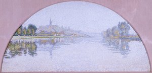 El Sena en Herblay (óleo sobre seda) de Paul Signac