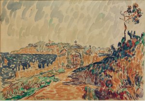 Vista de la bahía de Saint-Tropez de Paul Signac