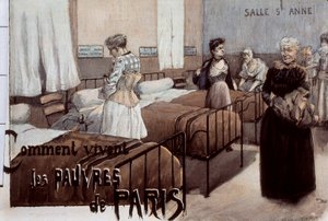 Los pobres de París, principios del siglo XX (dibujo) de Paul Thiriat