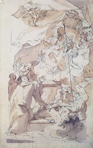 La Virgen y el Niño Jesús con San Bernardo, siglo XVIII de Paul Troger