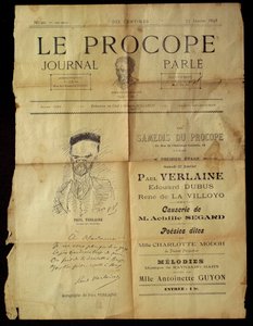 Journal du Procope, café parisino de Paul Verlaine