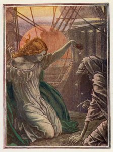 Ilustración para The Ancient Mariner de Coleridge (litografía en color)