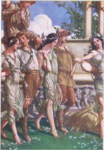 Juno, Ceres y la Máscara de las ninfas y el Segador, ilustración de La Tempestad, 1908
