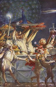 La Tempestad de William Shakespeare, Acto III, Escena 3 (litografia en color) de Paul Vincent Woodroffe