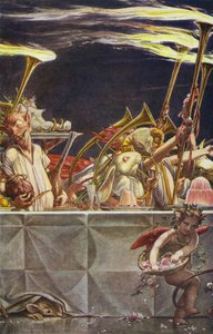 The Tempest by William Shakespeare, Act III, Scene 3 (colour litho) de Paul Vincent Woodroffe