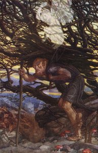 La Tempestad de William Shakespeare, Acto II, Escena 2 (litografia en color) de Paul Vincent Woodroffe