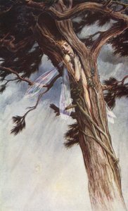 La Tempestad de William Shakespeare, Acto I, Escena 2 (litografia en color) de Paul Vincent Woodroffe