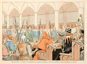 Ilustración tomada del libro "Juana de Arco" de Theodore Cahu e ilustrada por Paul De Semant (1855-1915): El 29 de mayo