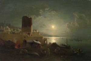 Vista de la Torre de la Doncella en Bakú de Paul von Franken