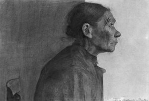Retrato de una campesina, 1898-99 de Paula Modersohn Becker