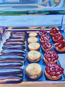 Pasteles franceses de colores vivos