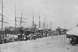 Los muelles de Santos, Santos Quayside, 1895 de Paulo Kowalsky
