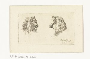 dos cabezas de caballo