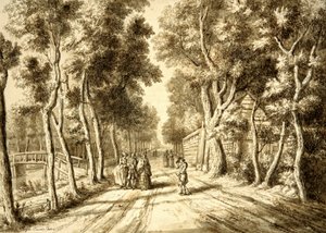 Bezuidenhoutseweg visto hacia Wassenaar, 1756 de Paulus Constantijn la Fargue