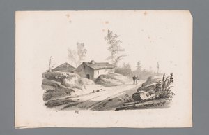 Paisaje montañoso con carretera y casas de campo
Principios de los paisajes (título de la serie)
Principios de los paisajes (título de la serie) de Paulus Lauters
