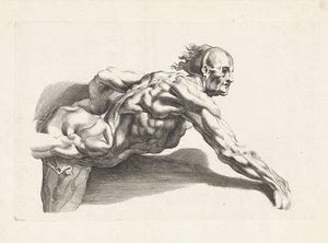 Estudio anatómico del hombre inclinado El libro de dibujo de Peter Paul Rubens (título de la serie)