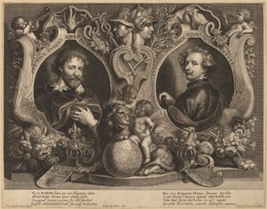 Rubens y van Dyck, un doble retrato de Paulus Pontius, after Sir Anthony van Dyck and Erasmus Quellinus II