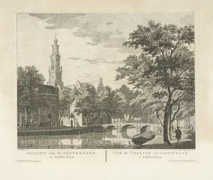 Vista de Westerkerk y Westerhal, visto desde Keizersgracht Vista de Westerkerk, en Amsterdam / Vue de l