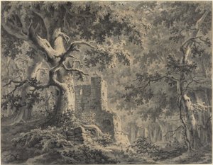 Ruinas junto a un arroyo en el bosque de Paulus van Liender
