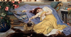 Fulvia (Fulvie Flacca Bambula, 77-40 av J-C) avec la tete de Ciceron (Marcus Tullius Cicero