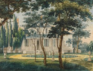 Una residencia campestre, posiblemente la casa de campo del General Moreau en Morrisville..., 1811-ca. 1813