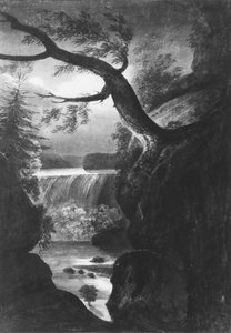Cataratas del Niágara—Lado canadiense a la luz de la luna, 1811-ca. 1813 de Pavel Petrovic Svin