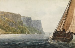 El paquete Mohawk de Albany pasando los Palisades, 1811-ca. 1813 de Pavel Petrovic Svin