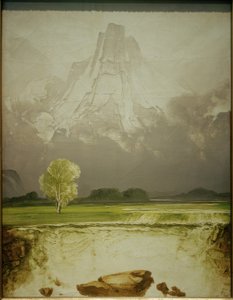 El monte Stetind con un abedul de Peder Balke