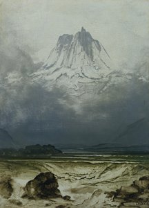 Estudio de paisaje, norte de Noruega (óleo sobre tabla) de Peder Balke