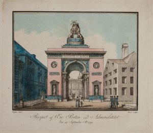 "Perspectiva del Arco de Triunfo en el Almirantazgo" de Peder Friis