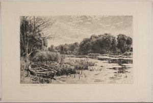 El estanque en Strandmøllen de Peder Monsted