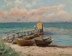 P.Mönsted, Caseta de baño en la playa