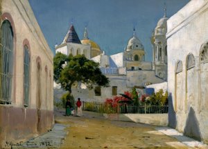 Vista de la ciudad en Cádiz de Peder Monsted