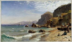 Playa en Capri de Peder Monsted