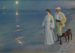 Tarde de verano en la playa de Skagen, El artista y su mujer