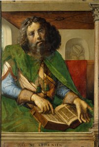 Retrato de Platón (428-348 a.C.), filósofo de la antigua Grecia de Pedro Berruguete