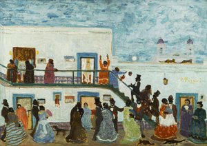 Llegando a la iglesia de Pedro Figari