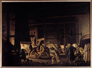 Una fragua en el siglo XVIII