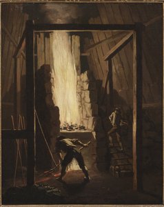 Interior de la fundición de cobre en Falun
