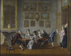 Partida de Cartas en la Casa de Elis Schroderheim de Pehr Hilleström
